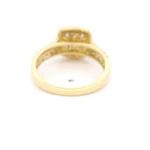 Anillo Oro 18K Sello con Diamantes