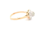 Anillo Oro 18K Flor con Diamantes