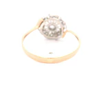 Anillo Oro 18K Flor con Diamantes