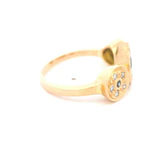 Anillo Oro 18K Circular con Zafiros