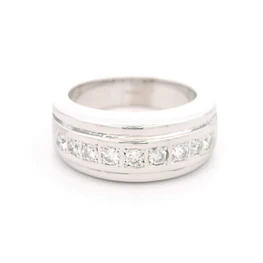 Anillo Oro 18K Bombe con Diamantes