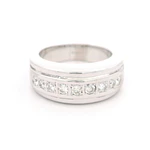 Anillo Oro 18K Bombe con Diamantes