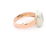 Anillo Oro 18K Halo con Diamantes