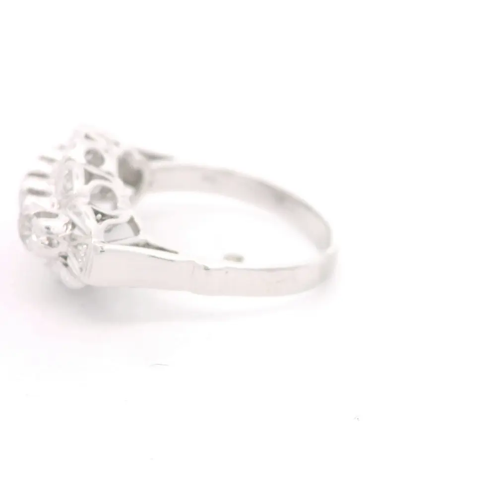Anillo Oro 18K Rombo con Diamantes