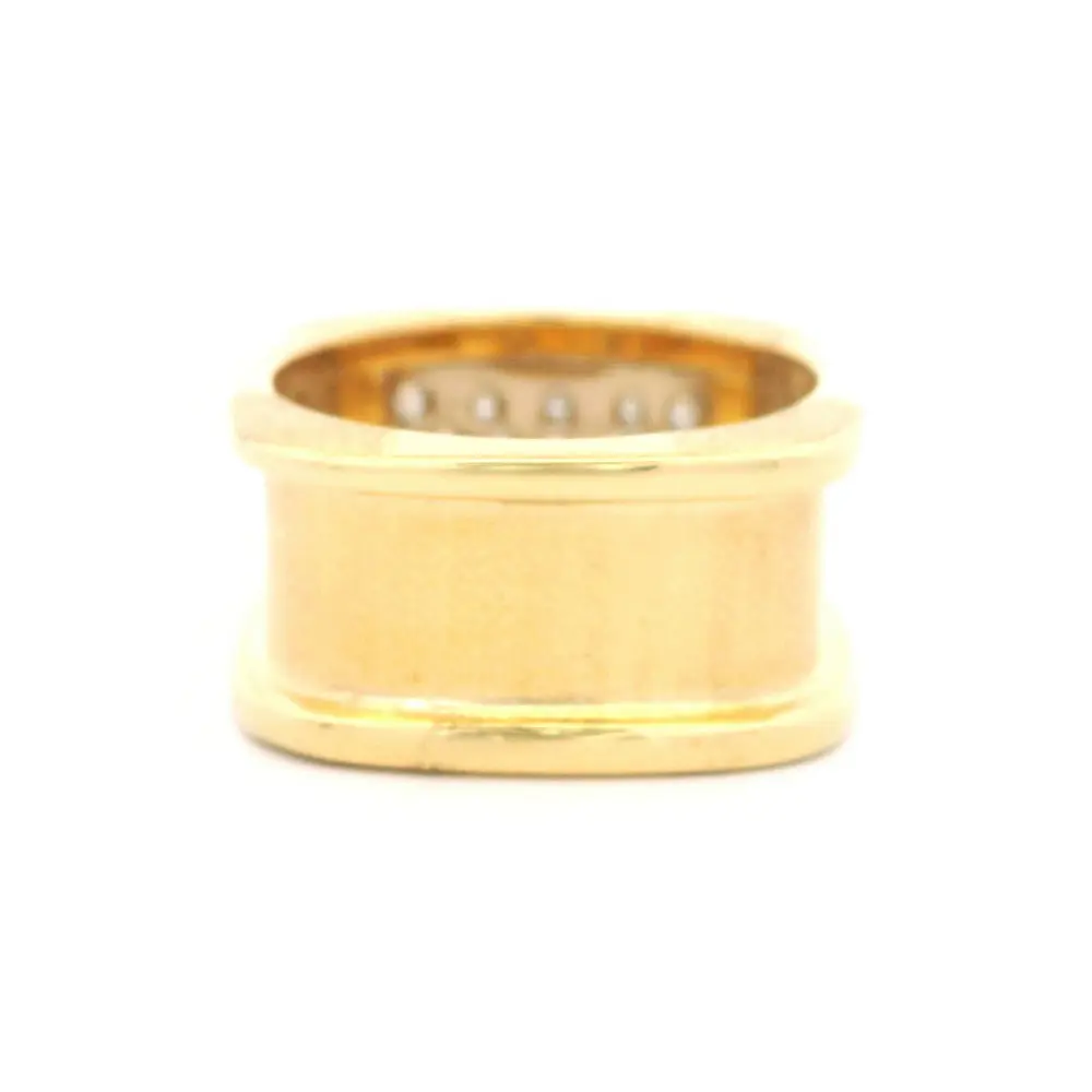 Anillo Oro 18K Sello con Diamantes