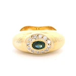 Anillo Oro 18K Bombe con Zafiro