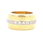 Anillo Oro 18K Cintillo con Diamantes