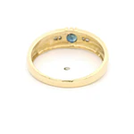 Anillo Oro 18K Bombe con Zafiro