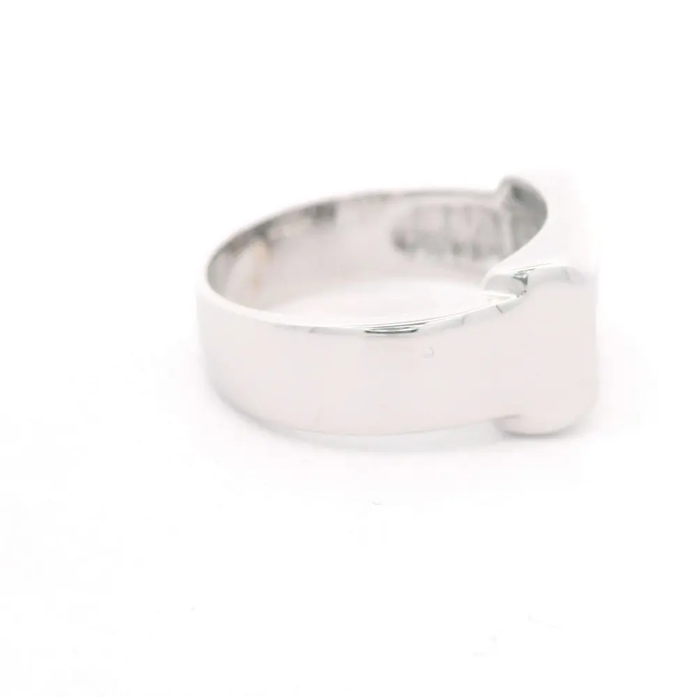 Anillo Oro 18K Sello con Diamantes