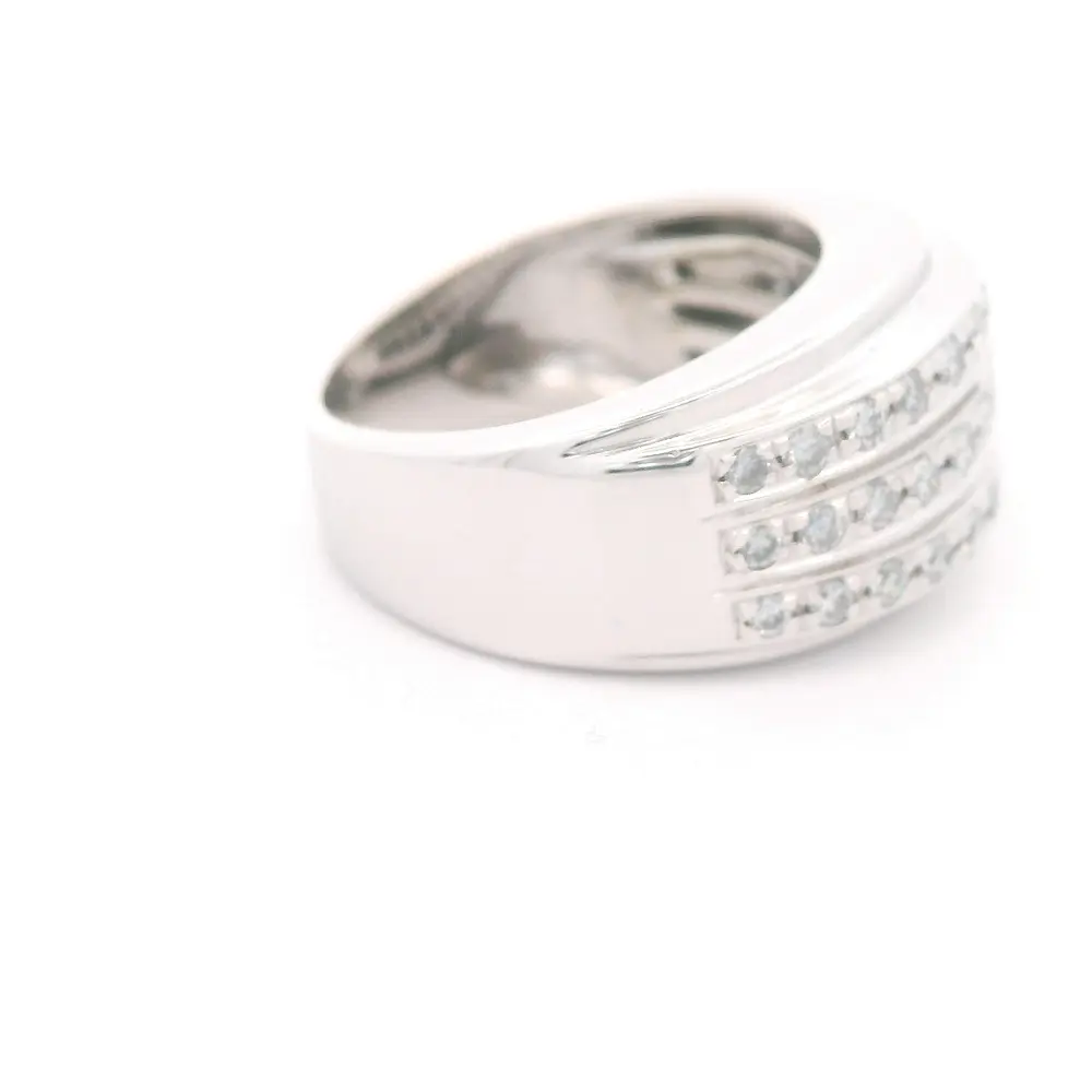 Anillo Oro 18K Triple con Diamantes