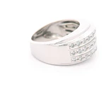 Anillo Oro 18K Triple con Diamantes