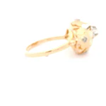 Anillo Oro 18K Calado con Diamantes