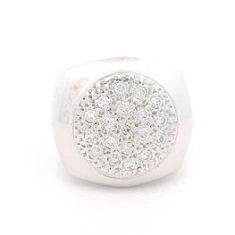 Anillo Oro 18K Bombe con Diamantes