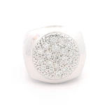 Anillo Oro 18K Bombe con Diamantes