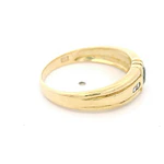 Anillo Oro 18K Bombe con Zafiro