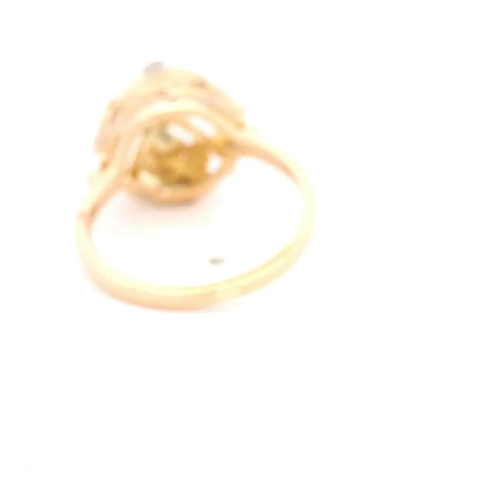 Anillo Oro 18K Calado con Diamantes