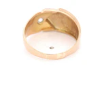 Anillo Oro 18K Circular con Diamante