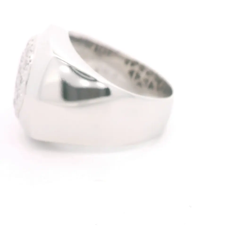 Anillo Oro 18K Bombe con Diamantes