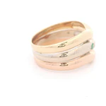 Anillo Oro 18K Ipsilon con Esmeraldas