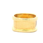 Anillo Oro 18K Sello con Diamantes