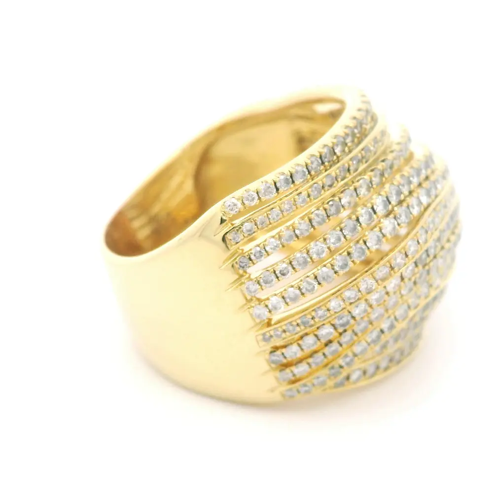 Anillo Oro 18K Pavé con Diamantes