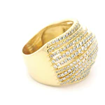 Anillo Oro 18K Pavé con Diamantes