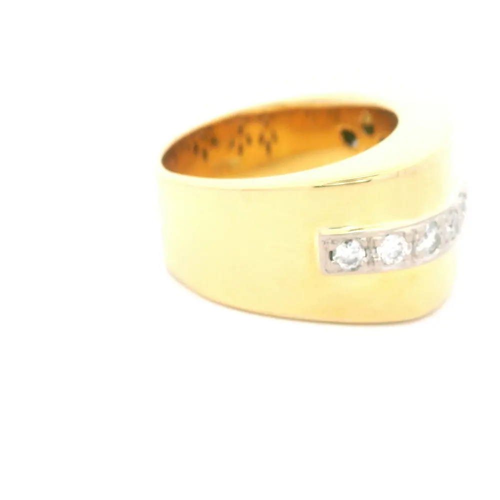 Anillo Oro 18K Cintillo con Diamantes