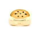 Anillo Oro 18K Bombe con Zafiro