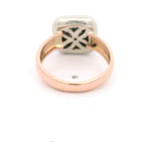 Anillo Oro 18K Halo con Diamantes
