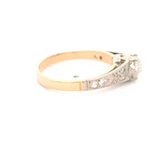 Anillo Oro 18K Solitario con Diamante