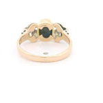 Anillo Oro 18K Lazo con Piedra Azul