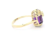 Anillo Oro 14K Crossed con Amatista
