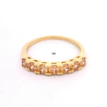 Anillo de Oro 18K Cintillo con 7 MCP Champagne