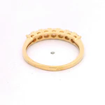 Anillo de Oro 18K Cintillo con 7 MCP Champagne