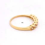 Anillo de Oro 18K Cintillo con 7 MCP Champagne