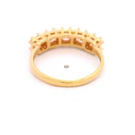 Anillo de Oro Amarillo 18K Cintillo con 5P Champagne
