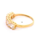 Anillo de Oro Amarillo 18K Cintillo con 5P Incoloras