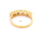 Anillo de Oro Amarillo 18K Cintillo con 5P Incoloras
