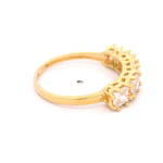 Anillo de Oro Amarillo 18K Cintillo con 5P Incoloras