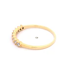 Anillo de Oro Amarillo 18K Cintillo con MCP Incoloras