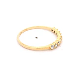 Anillo de Oro Amarillo 18K Cintillo con MCP Incoloras