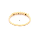 Anillo de Oro Amarillo 18K Cintillo con MCP Incoloras