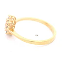 Anillo de Oro Amarillo 18K Lady Di con 1P Champagne y 8 MCP Incoloras