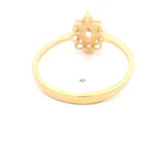 Anillo de Oro Amarillo 18K Lady Di con 1P Champagne y 8 MCP Incoloras