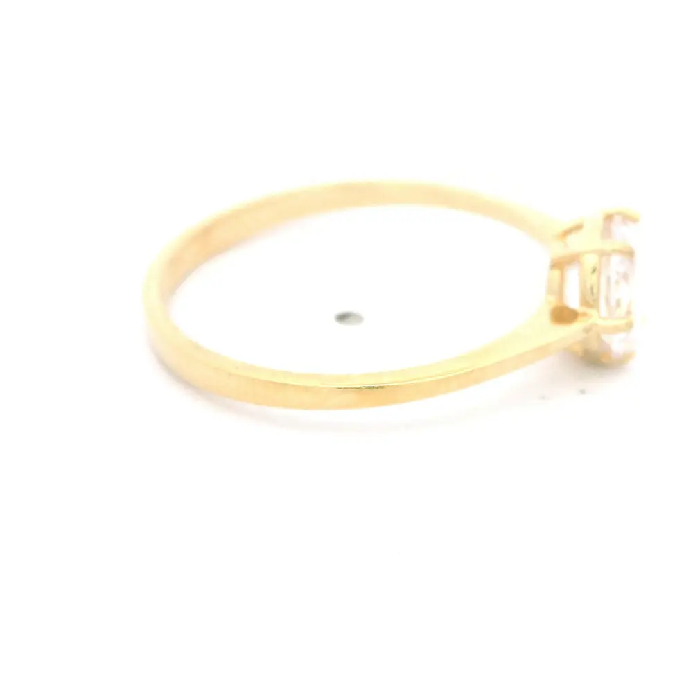 Anillo de Oro Amarillo 18K Solitario con 1P Incolora