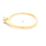 Anillo de Oro Amarillo 18K Solitario con 1P Incolora