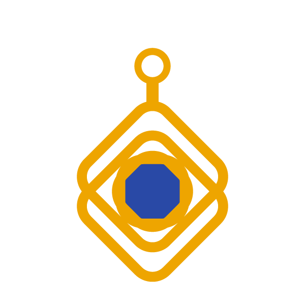 Ícono de colgantes y dijes de oro