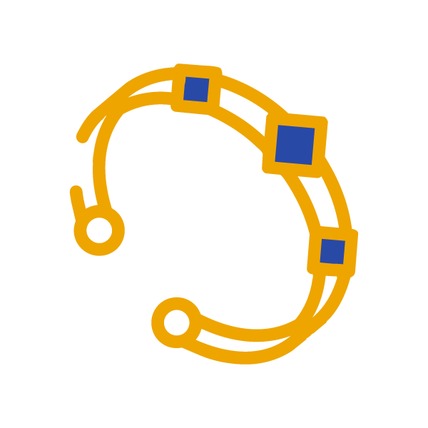 Ícono de pulsera de oro