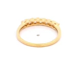 Anillo de Oro Amarillo 18K Cintillo con 7 MCP Incoloras