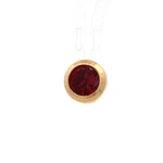 Colgante de Oro Amarillo 18K Punto de Luz con 1P Fucsia
